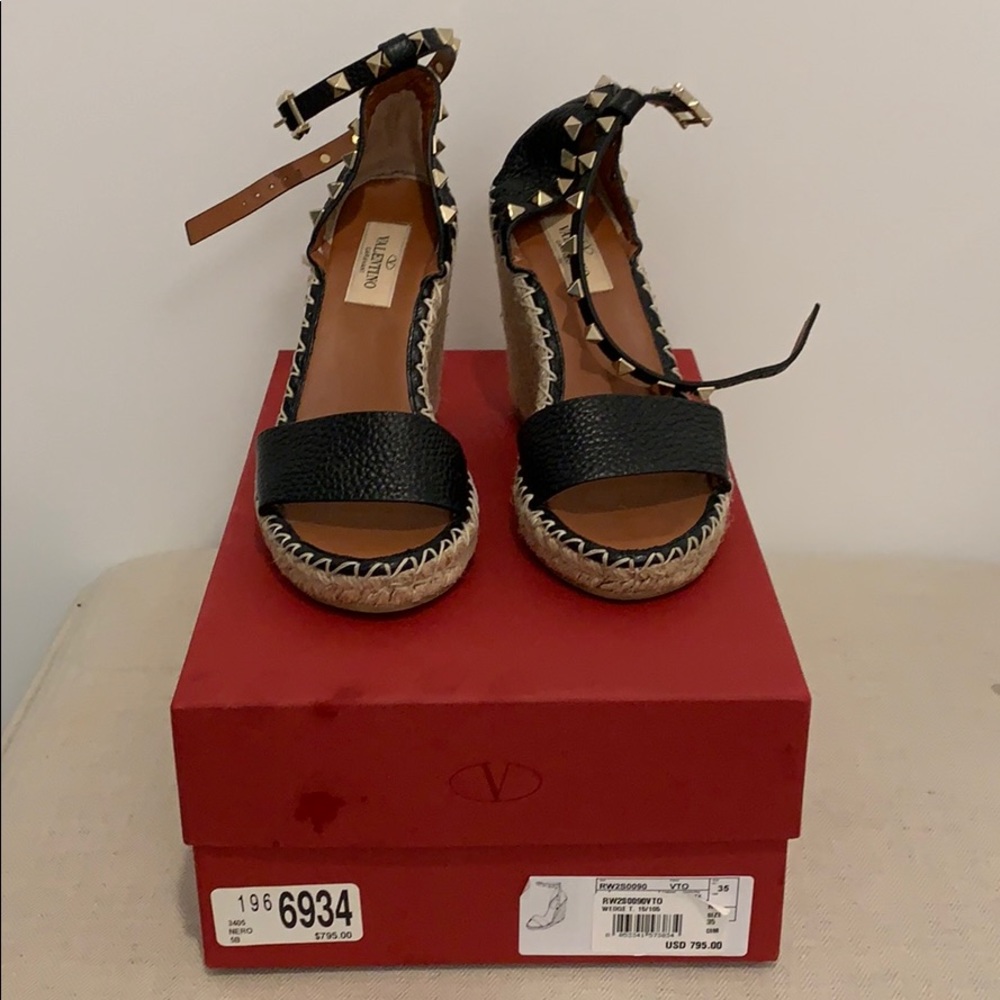 Valentino black wedges